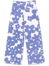 Marni Floral Trousers In Blue