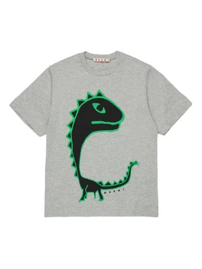 Marni Kids' Dinosaur Graphic T-shirt In Multi