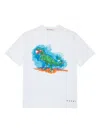 Marni Dinosaur-print Logo T-shirt In White