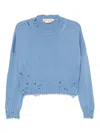 Marni Blue Disheveled Sweater