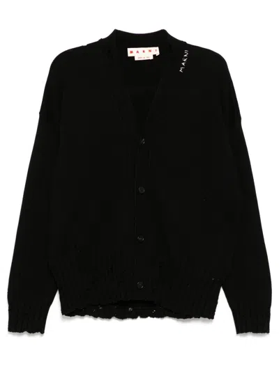 Marni Dishevelled Jumper In Black