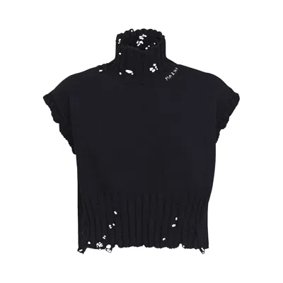 Pre-owned Marni Dishevelled Turtleneck Sweater 'black' | Women's Size 36