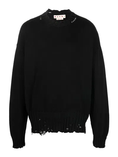 MARNI DISTRESS-KNIT DETAIL JUMPER