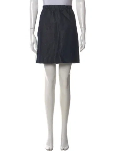 Pre-owned Marni Distressed Accents Mini Skirt In Blue