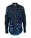 Marni Distressed Denim-effect Shirt In Black