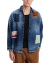 Marni Blue Stone Cotton Denim Shirt In Deep Blue