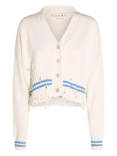 MARNI DISTRESSED-EFFECT CARDIGAN