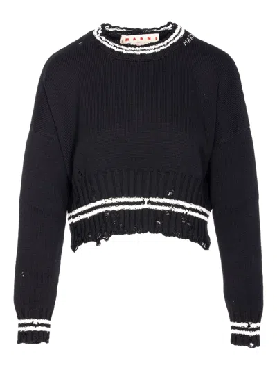 MARNI DISTRESSED-EFFECT JUMPER