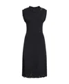 Marni Distressed-effect Knitted Cotton Dress In Black