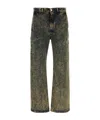 Marni Wide-leg Denim Trousers With Front And Back Pockets In Black