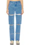 Marni Distressed Straight Leg In Cobalt