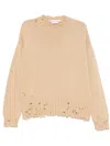 Marni Pullover Im Distressed-look In 00w26 Light Camel