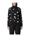 Marni Heart Intarsia Knitted Jumper In Black