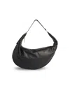 Marni Dot Medium Hobo Bag In Black Leather In Black