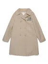 Marni Double-breasted Coat In Neutrals