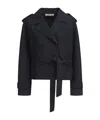 Marni Double-breasted Trench Jacket In Black