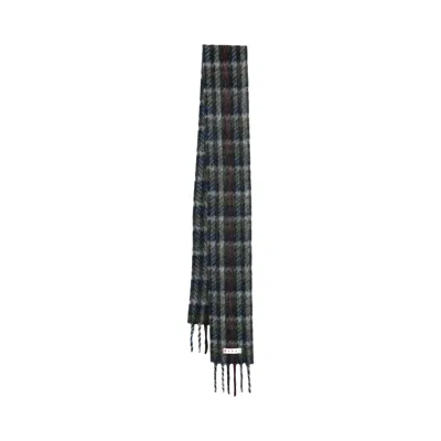 Pre-owned Marni Double Check Scarf 'iris Blue' | Men's Size Onesize