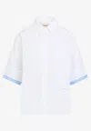 Marni Button-up White Poplin Shirt With Double-layer Cuffs In White