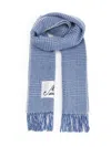 Marni Double-face Wool Scarf Scarves And Foulards Blue
