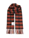 Marni Double-face Wool Scarf Scarves And Foulards Orange In Red