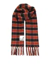 Marni Double-face Wool Scarf In Orange