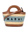 Marni Tropicalia Micro Shopper Bag In Brown