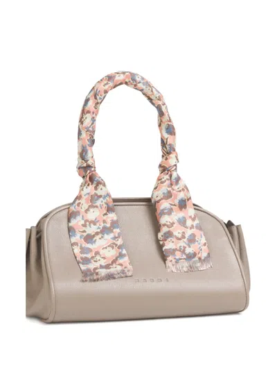 Marni Double-sided Frayed Scarf In Blue