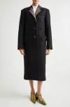 Marni Double Splittable Wool Coat In Black