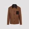 Marni Double Splittable Wool Felt Workwear Jacket In Brown