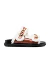 Marni Fussbett Shearling Slides In Multicolor