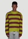 Marni Round Neck Long-sleeved Sweater In Green
