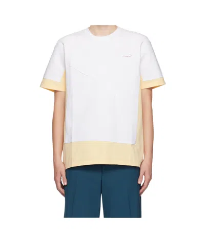 Marni White & Beige Double T-shirt In 00w13 Antique White