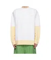Marni Beige & White Double Layered T-shirt In White