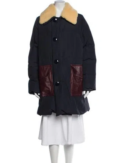 Pre-owned Marni Down Coat In Blue