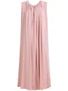 Marni Draped Midi Shift Dress In Pink