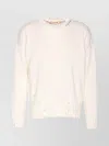 Marni Drawstring Crewneck Distressed Sweater