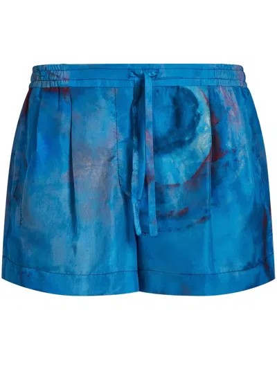 MARNI DRAWSTRING-WAIST SILK SHORTS