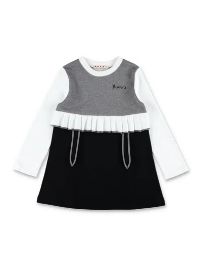 Marni Kids' Dress Fleece Bicolor In Black