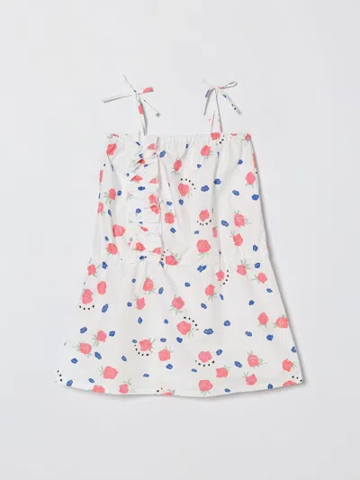 Marni Kids' Ruffled-detail Floral-print Casual Dress In White