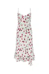 Marni Reverie V Neck Midi Dress Lily White In Lilywhite