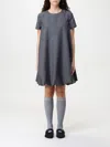 Marni Gray Wool Minidress In Grey
