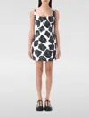 Marni Luna Print Bonded Poplin Mini Dress In Lily White In White