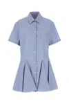 Marni Classic Button-down Shirt Dress In Striped Cotton In Multi