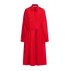 Marni Cotton Midi Dress In Red