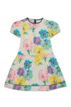 Marni Floral Puff-sleeve Dress In Multi