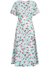 Marni Kleid Mit Print In Blue