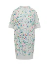Marni Fiori Dress In White