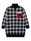 Marni Checked Knitted Dress In Black