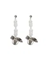 Marni Beaded Drop Earrings In White
