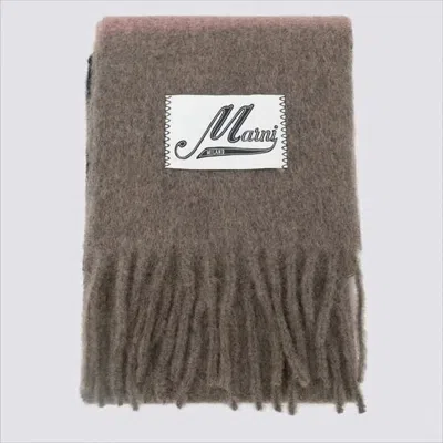 Marni Dual-tone Alpaca-mohair Blend Scarf By  In White